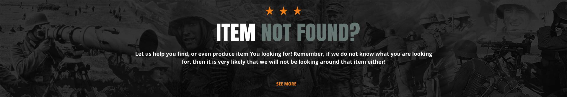 Item not found?